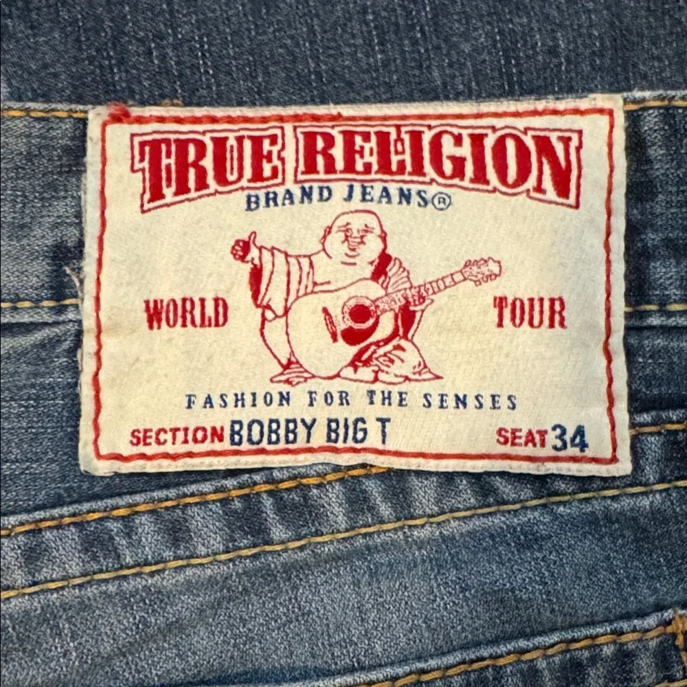 True Religion Vintage Bobby Big T Mens Denim Jeans 33